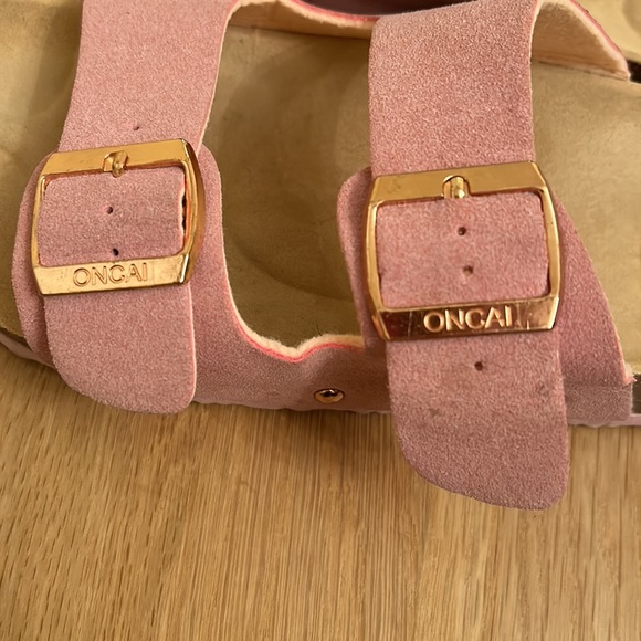 ONCAI Womens Slide Sandals Pink/ Rose Gold Slip On Adjustable Straps - Picture 15 of 16